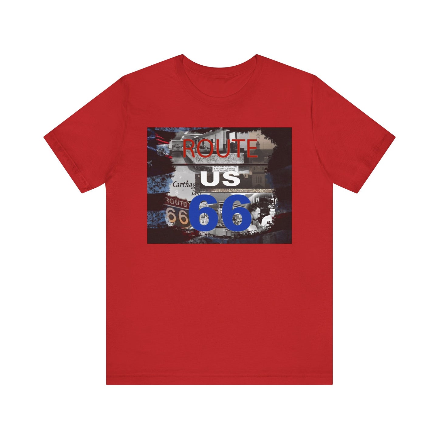 Retro Route 66 Unisex Jersey Short Sleeve Tee