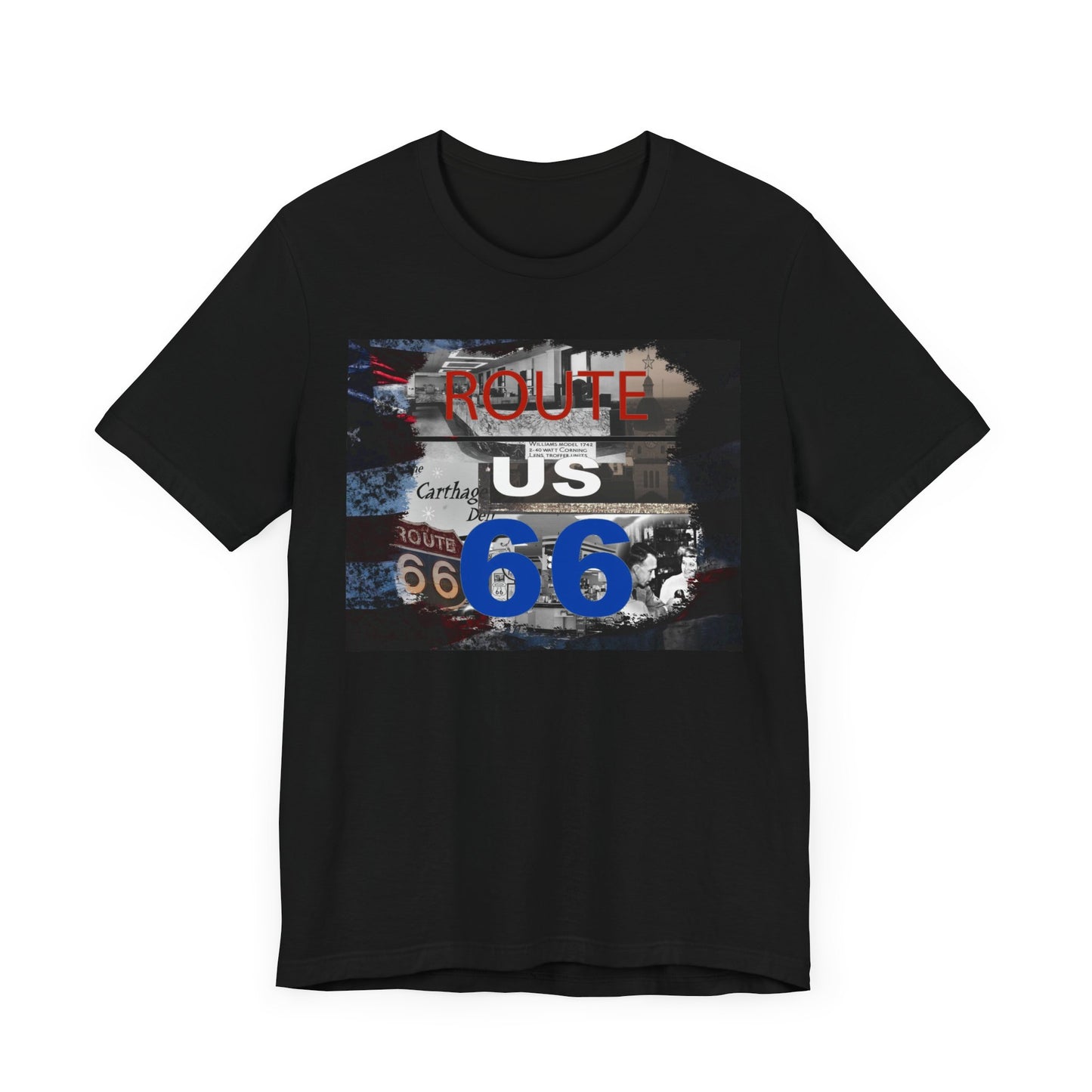 Retro Route 66 Unisex Jersey Short Sleeve Tee