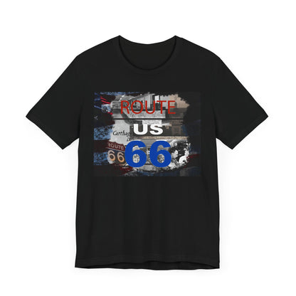 Retro Route 66 Unisex Jersey Short Sleeve Tee