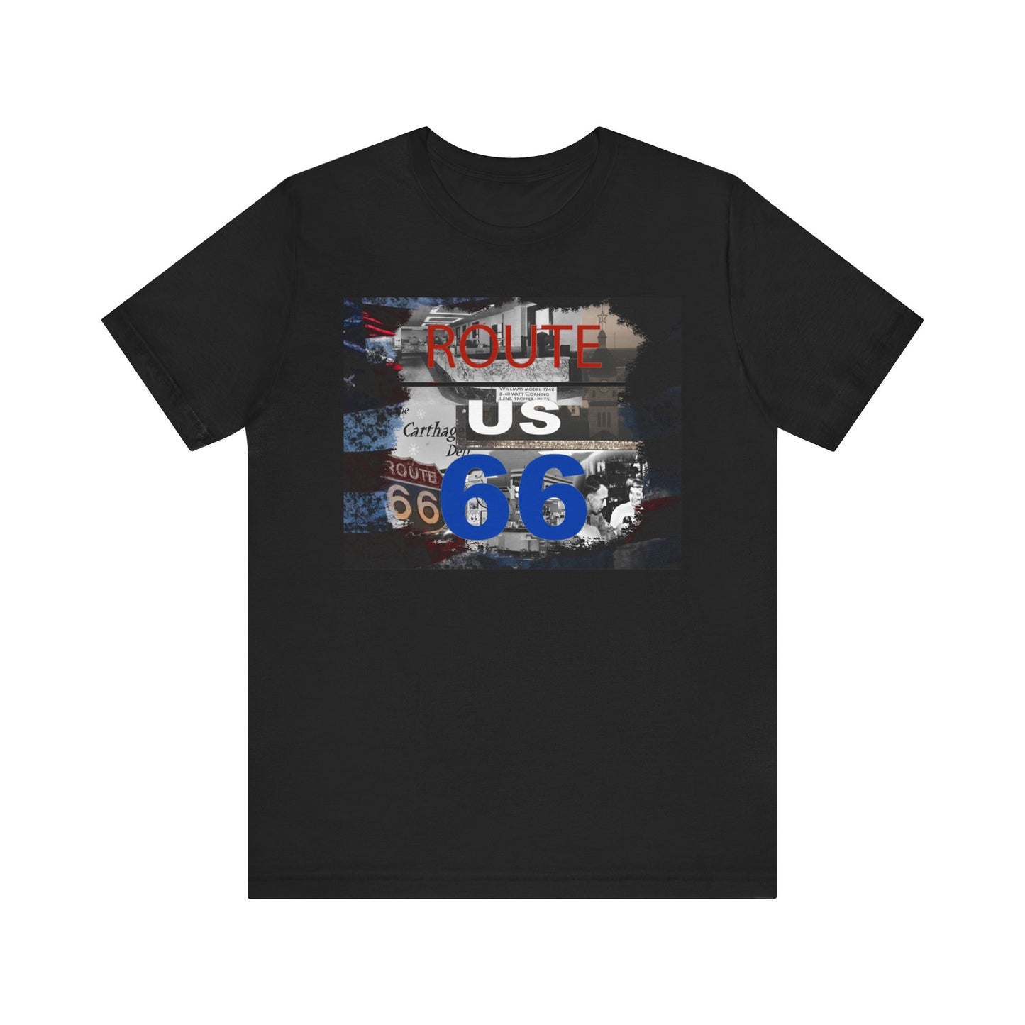 Retro Route 66 Unisex Jersey Short Sleeve Tee