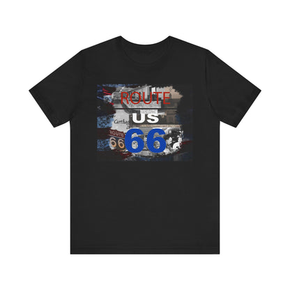 Retro Route 66 Unisex Jersey Short Sleeve Tee